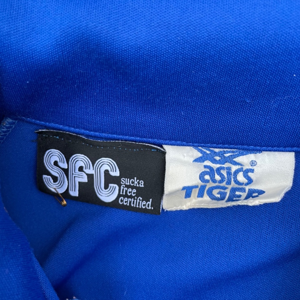 Vintage Upcycled Asics Tiger Colombia 'SuckaFreeCertified' Track Jacket - Picture 4 of 9